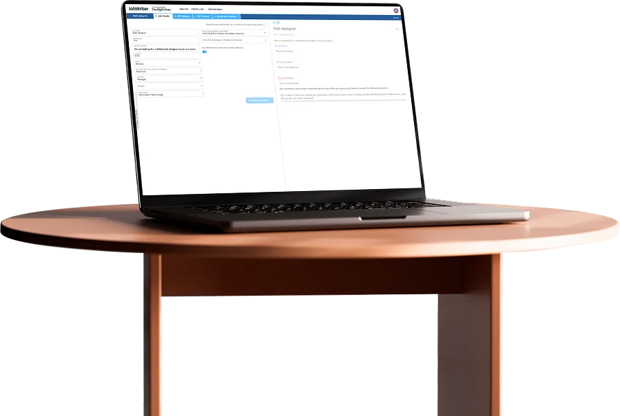 JobWriter web application