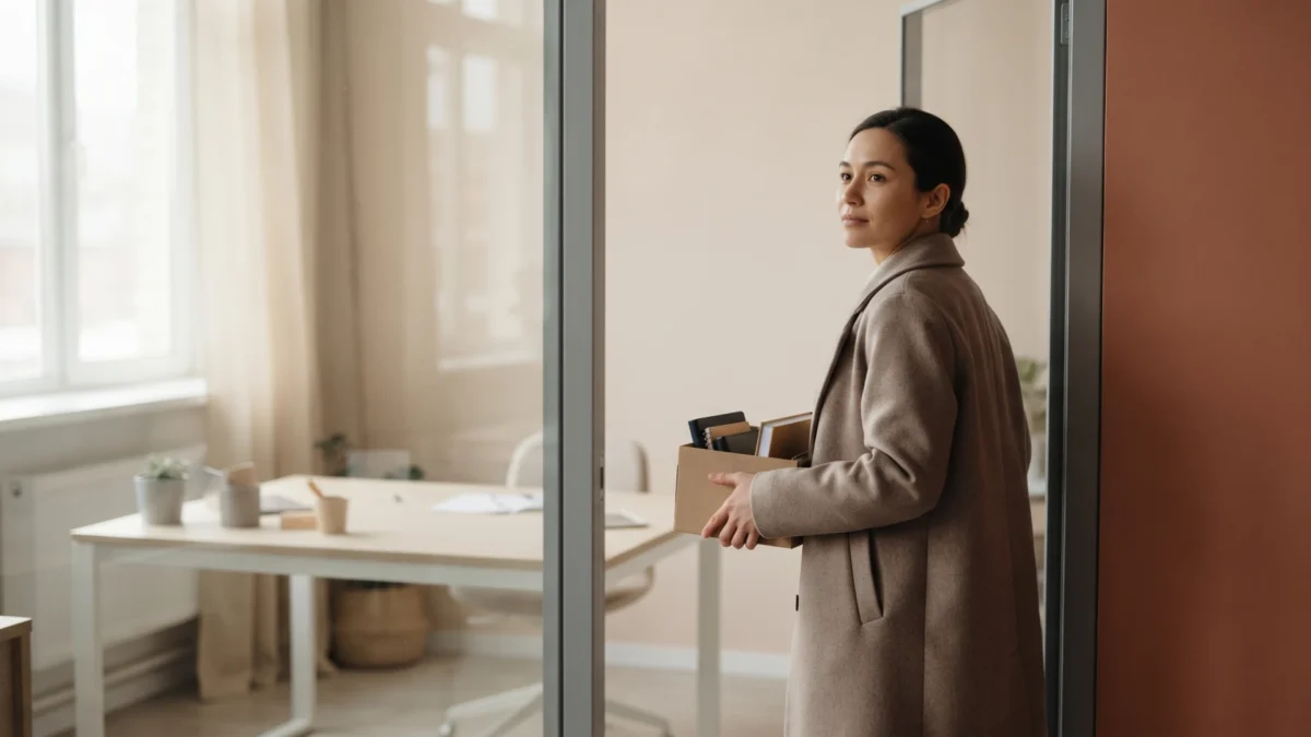 Woman quit her job and leaving